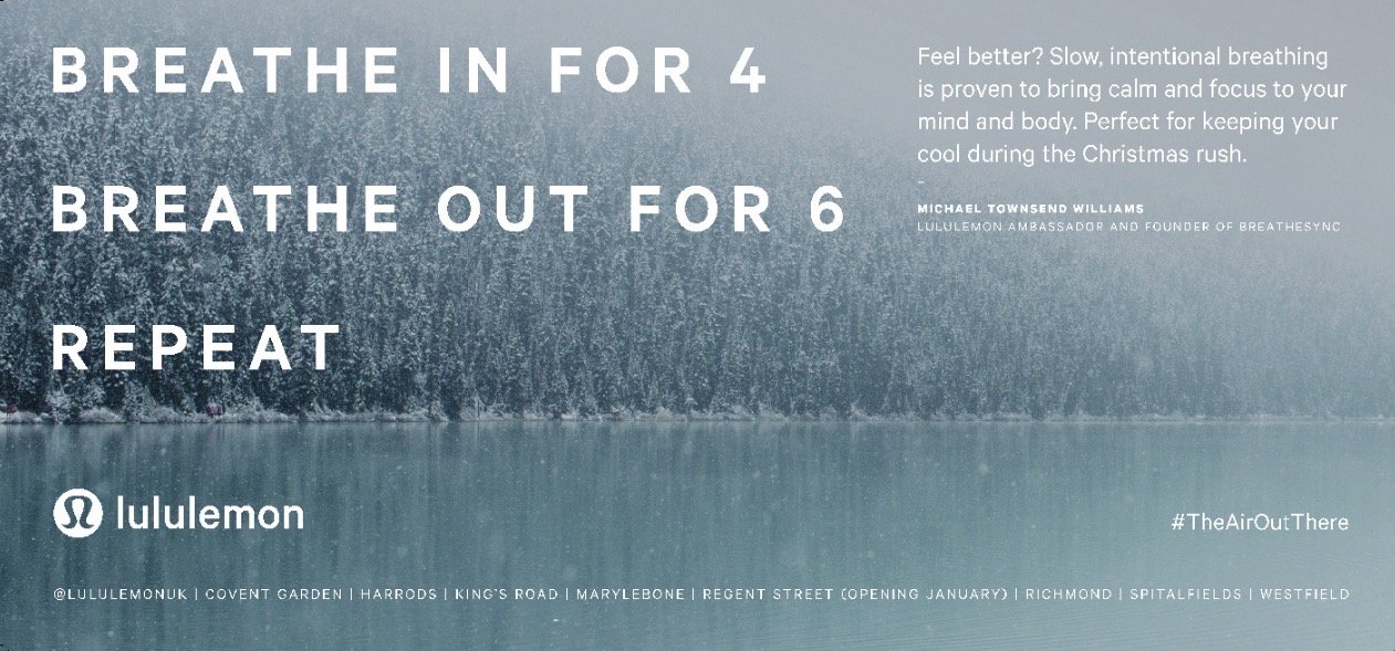 Breathe yourself better: lululemon